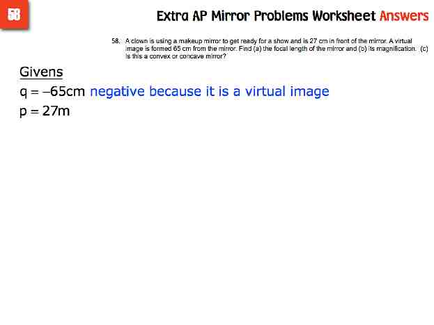 AP Extra Mirror Probs Answers.015-001